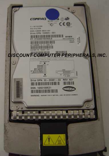 COMPAQ 104923-001 - 9.1GB 7200RPM 3.5LP SCSI 80PIN ST39175LC BB0