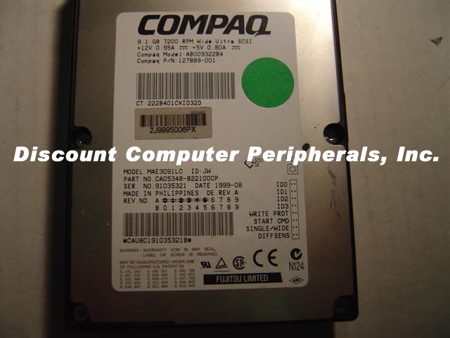 COMPAQ 127889-001 - 9.1GB 3.5 in SCSI 80 PIN AB009322B4