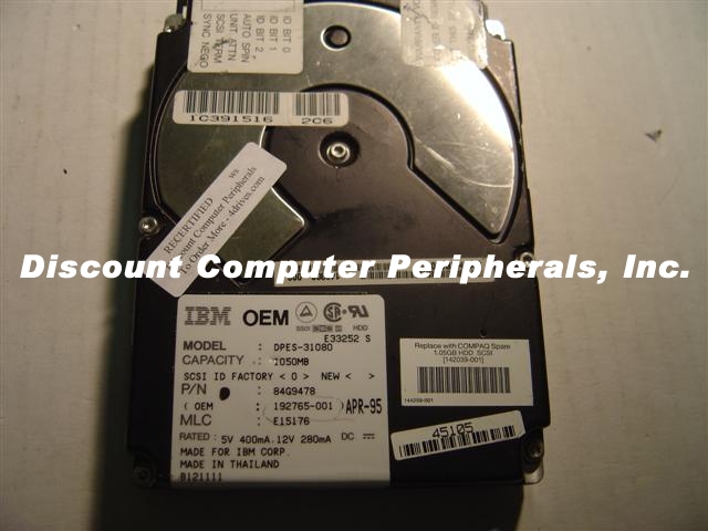 COMPAQ 192765-001 - 1.05GB 3.5IN SCSI 50PIN