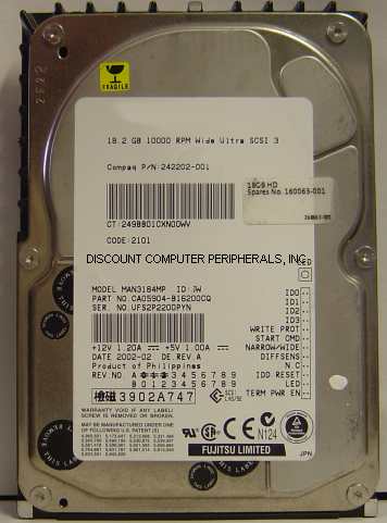 COMPAQ 242202-001 - 18.4GB 10KRPM 3.5 SCSI U160 WIDE 68PIN - Cal