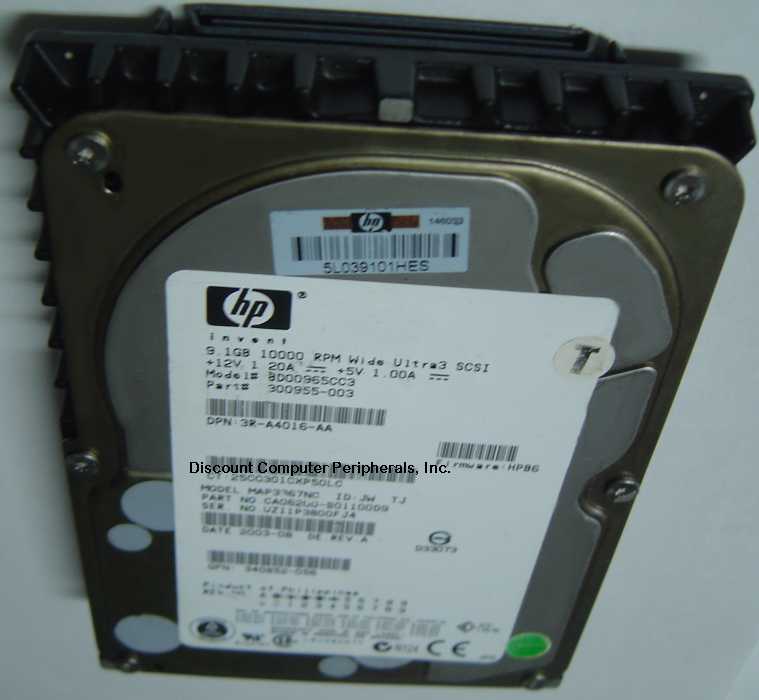 COMPAQ 300955-003 - 9.1GB 3.5 SCSI 80PIN 10K RPM BD00965CC3