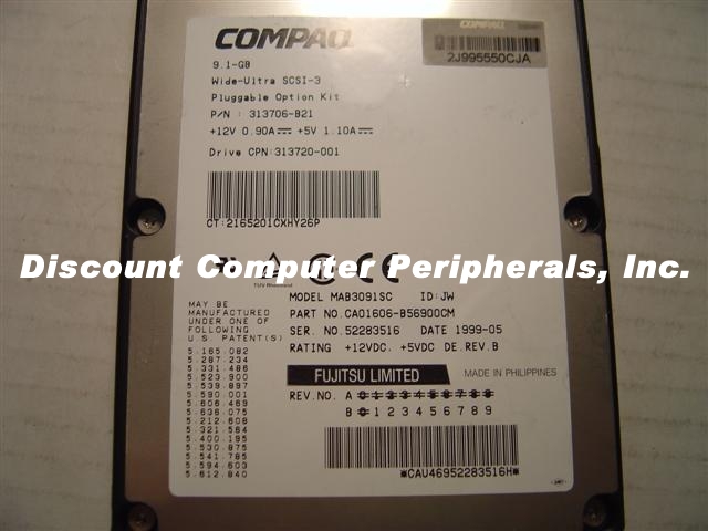 COMPAQ 313720-001 - 9.1GB 3.5in SCSI SCA 80PIN Drive