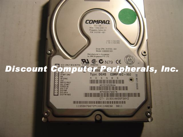 COMPAQ 313726-001 - 9GB 3.5IN SCSI SCA 80PIN Drive DGHS-09D no t