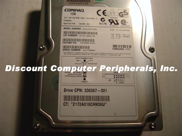 COMPAQ 336367-001 - 18.2GB 3.5IN SCSI 80 pin HH Drive ST118202LC