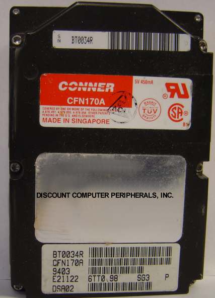 CONNER CFN170A - 170MB 2.5IN IDE NOTEBOOK DRIVE
