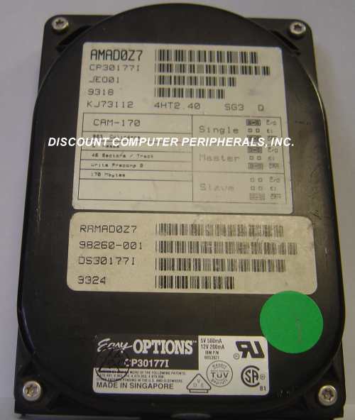 CONNER CP30177I - 170MB 3.5IN IDE
