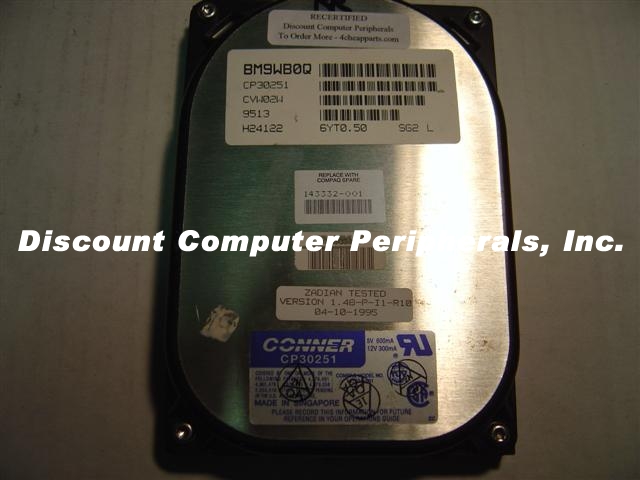 CONNER CP30251 - 250MB 3.5IN IDE - Call or Email for Quote.