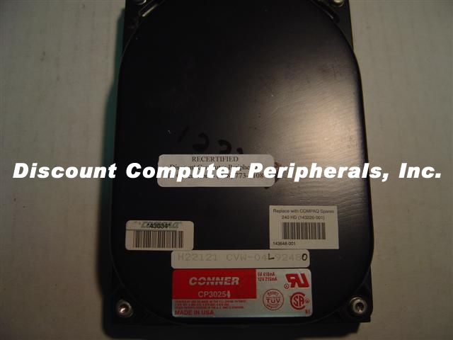 CONNER CP30254 - 250MB 3.5IN IDE - Call or Email for Quote.