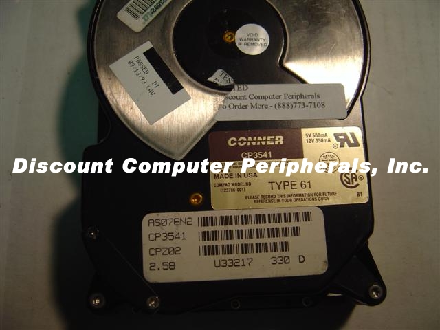 CONNER CP3541 - 540MB 3.5IN HH IDE - Call or Email for Quote.