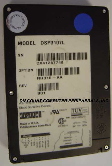 DEC DSP3107L - 1.07GB 3.5IN 3H SCSI 50PIN - Call or Email for Qu