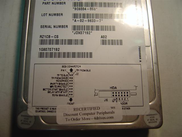 DEC RZ1CB-CS - 4GB SCSI 80PIN SCA ST34371WC - Call or Email for