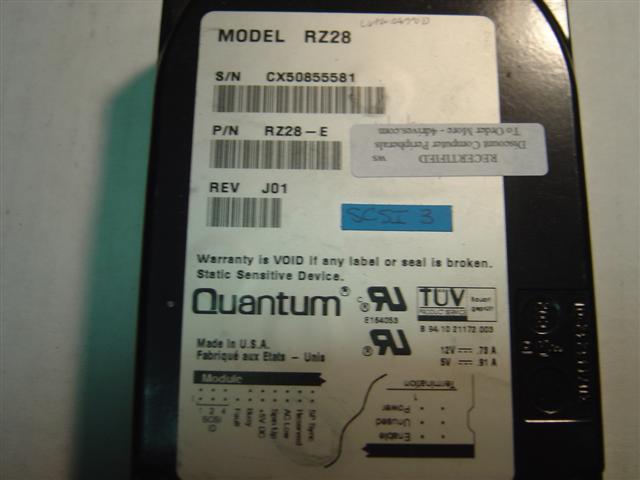 DEC RZ28-E - 2.1GB 3.5in SCSI HDD - Call or Email for Quote.