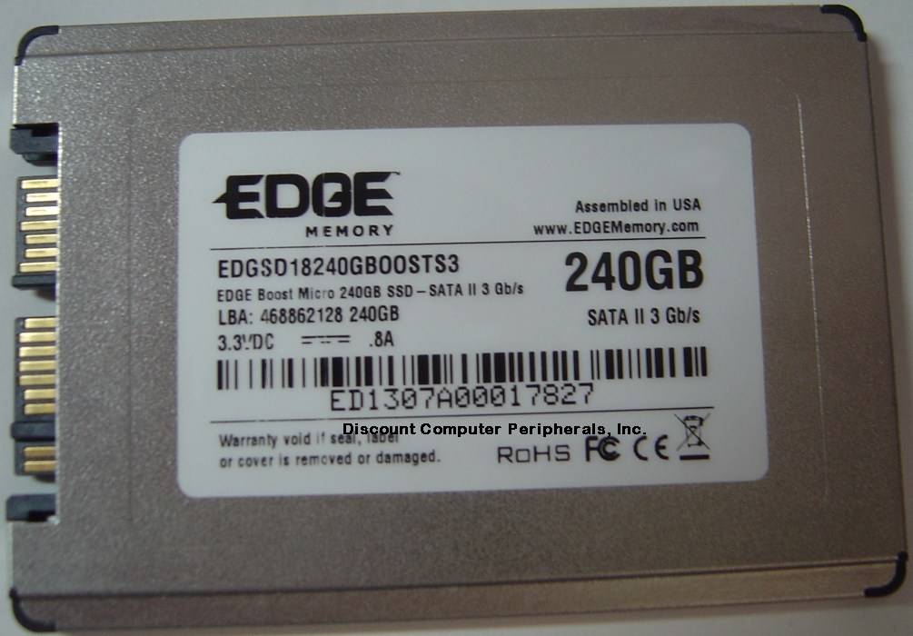 EDGE EDGSD18240GB00STS3 - 240GB SSD SOLID STATE mSATA II 3GB_S 1