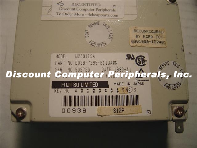 FUJITSU M2691ESA - 645MB HH SCSI-2 3.5 inch 5400 RPM 50 PIN Hard