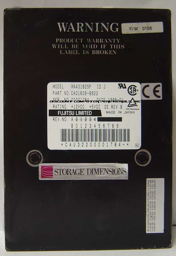 FUJITSU MAA3182SP - 18.2GB 3.5 HH SCSI WIDE - Call or Email for