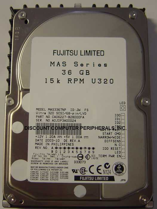 FUJITSU MAS3367NP - 36.7GB 15K RPM U320 SCSI 68PIN - GENERIC - L