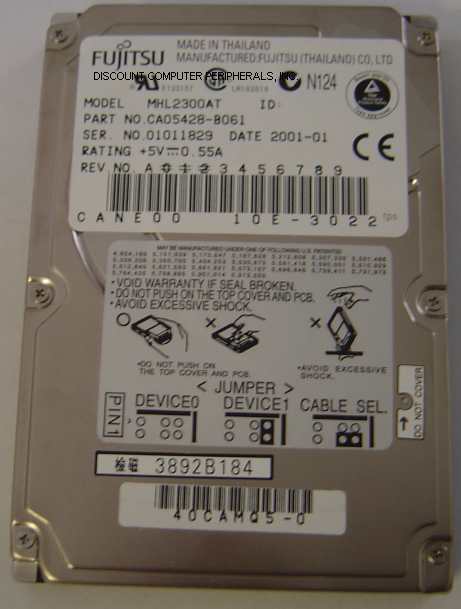 FUJITSU MHL2300AT - 30GB 2.5in 12MM 4200 RPM IDE Hard Drive
