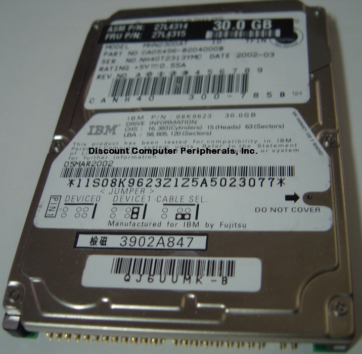 FUJITSU MHN2300AT - 30GB 2.5 SLP 4200RPM IDE