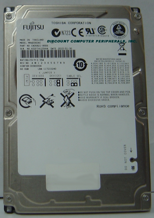 FUJITSU MHW2060AC - 60GB 2.5 inch 4200RPM ATA-133 9.5MM IDE LAPT