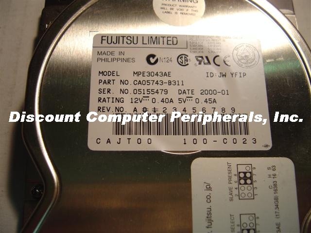 FUJITSU MPE3043AE - 4.3GB 3.5 IDE - Call or Email for Quote.