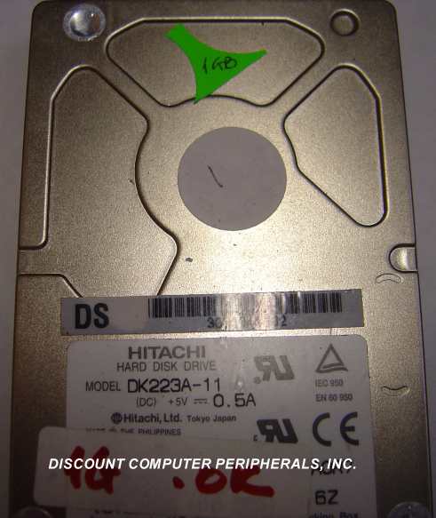 HITACHI DK223A-11 - 1.1GB 4200RPM 12MM IDE LAPTOP DRIVE - Call o