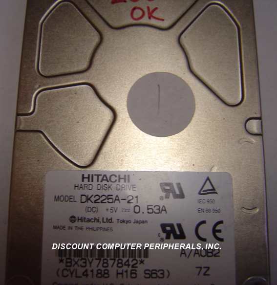 HITACHI DK225A-21 - 2.1GB 12MM ATA LAPTOP DRIVE