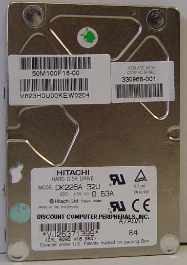 HITACHI DK226A-32U - 3.2GB 12.5MM IDE LAPTOP DRIVE - Call or Ema