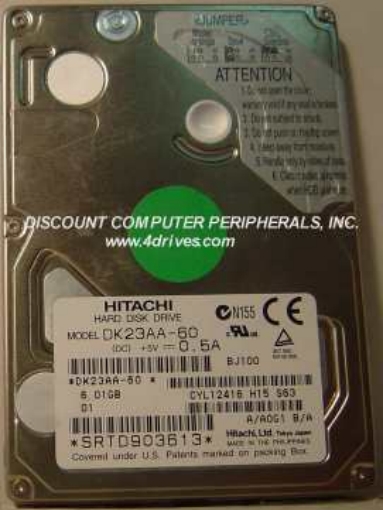 HITACHI DK23AA-60 - 6GB 2.5IN IDE Drive