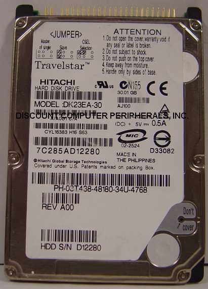 HITACHI DK23EA-30 - 30GB 4200RPM ATA-100 9.5MM 2.5IN IDE