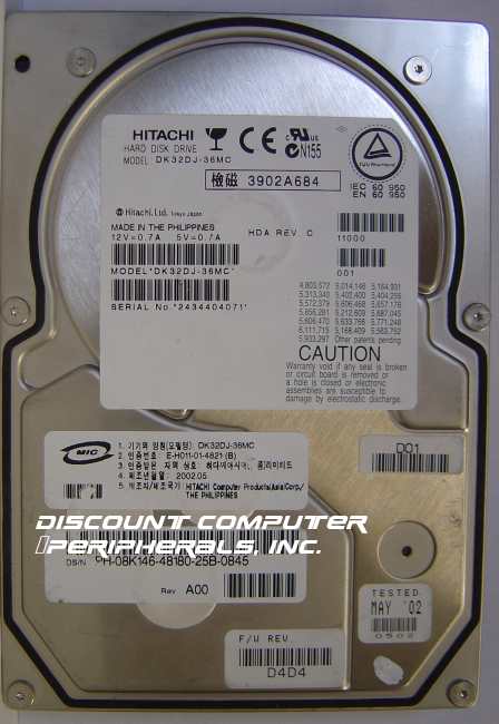 HITACHI DK32DJ-36MC - 36.9GB 10K RPM SCSI SCA 3.5 LP - Call or E