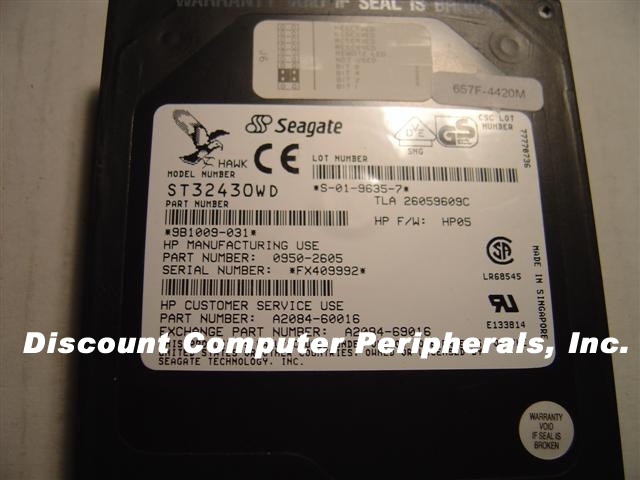 HEWLETT PACKARD A2084-60016 - 2.15GB 68 PIN SCSI WIDE DIFF 3.5 L