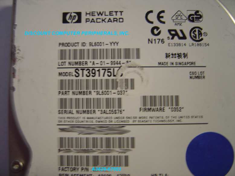 HEWLETT PACKARD A3629-67003 - 9GB 7200RPM 3.5IN LP SCSI SCA 80PI