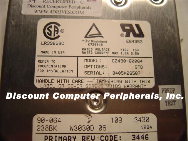 HEWLETT PACKARD C2490-60064 - 2GB 3.5IN HH SCSI WIDE DIFFERENTIA