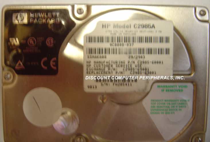 HEWLETT PACKARD C2985A - 1.4GB IDE 2.5in - Call or Email for Quo