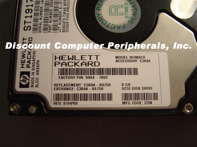 HEWLETT PACKARD C3684-60750 - 9GB 3.5IN HH SCSI SCA 80 PIN