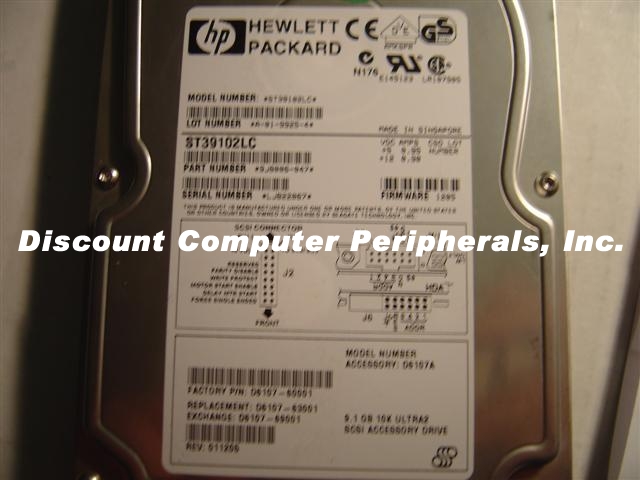 HEWLETT PACKARD D6107A - 9.1GB 3.5IN SCA 80PIN - Call or Email f