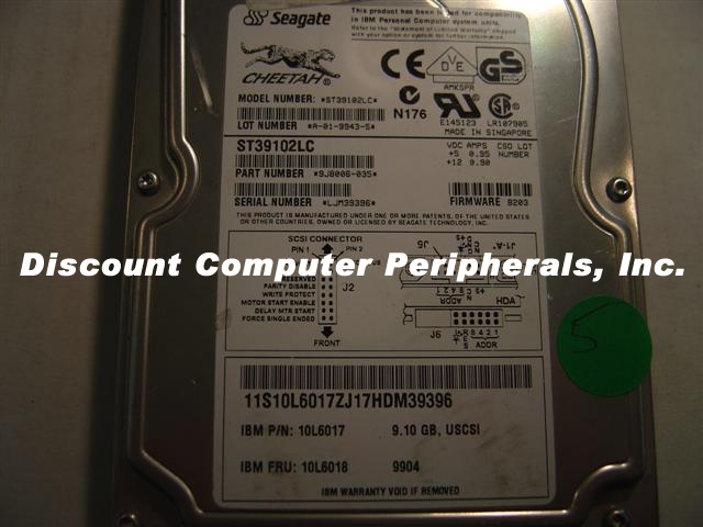 IBM 10L6017 - 9.1GB 3.5IN LP 10K RPM SCA 80PIN - Call or Email f