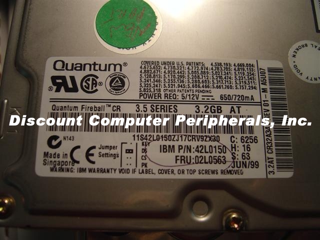 IBM 42L0150 - 3.2GB 3.5 IDE LP FIREBALL CR - Call or Email for Q
