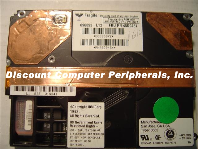 IBM 45G9467 - 1GB 3.5IN LP SCSI 50PIN - Call or Email for Quote.
