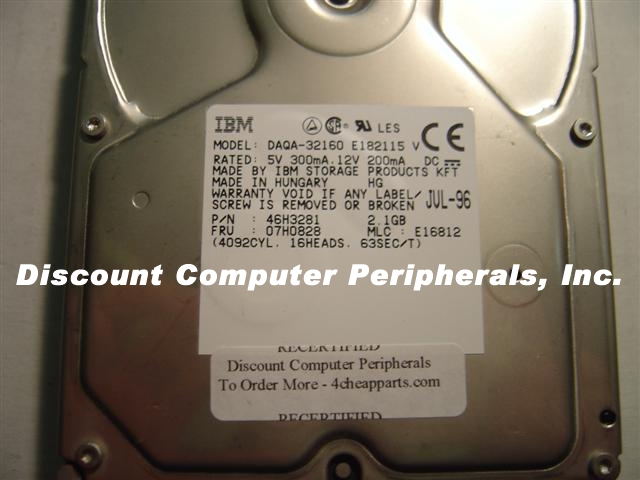 IBM DAQA-32160 - 2.1GB 3.5" 5400 RPM IDE Hard Drive