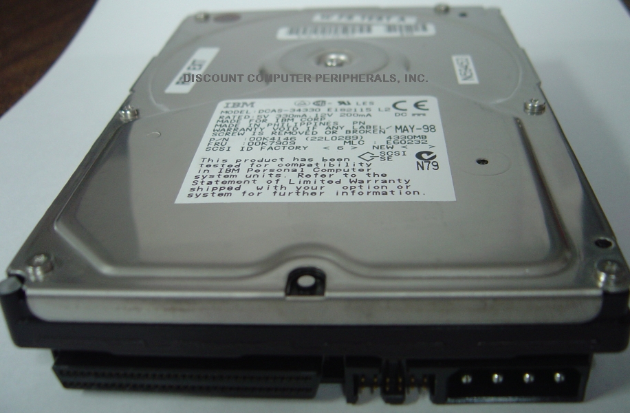 IBM DCAS-34330 - 4.33GB 5400RPM SCSI 68 PIN WIDE - Call or Email