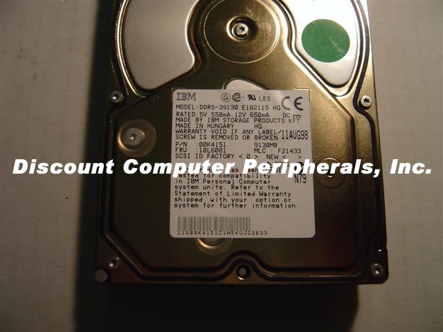 IBM DDRS-39130_80PIN - 9.1GB 3.5IN SCSI SCA 80PIN - Call or Emai