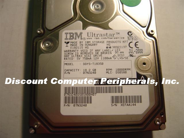 IBM DDYS-T18350 - 18.35GB 10K RPM U160 SCSI 80 PIN - GENERIC IBM