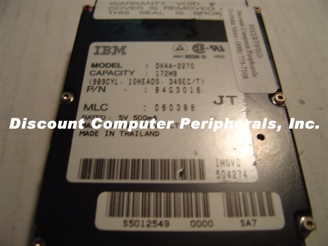 IBM DHAA-2270 - 172MB 2.5IN IDE LAPTOP DRIVE