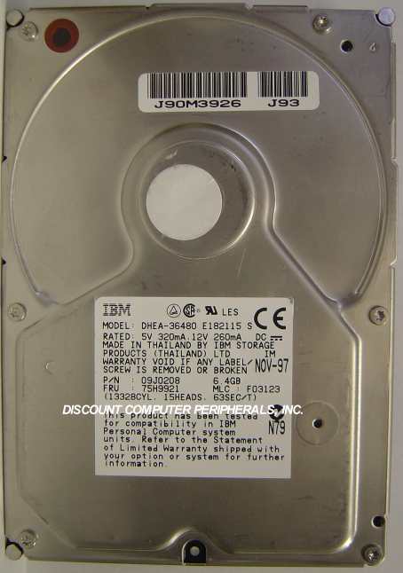 IBM DHEA-36480 - 6.4GB 5400RPM ATA-33 IDE 3.5IN LP