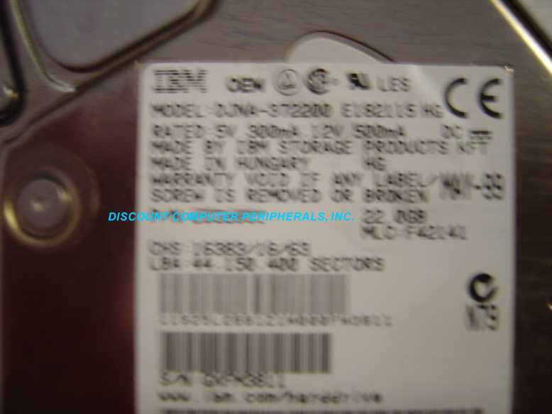 IBM DJNA-372200 - 22GB 7200RPM ATA-66 3.5IN LP IDE - Call or Ema