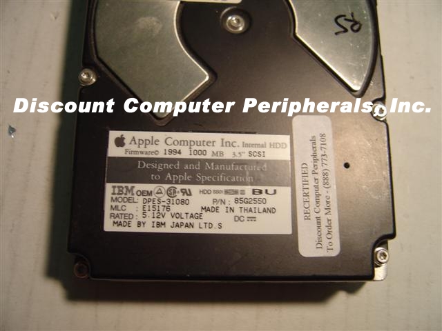 IBM DPES31080 - 1GB 3.5IN SCSI 50PIN 1ea. Apple 2ea. Compaq