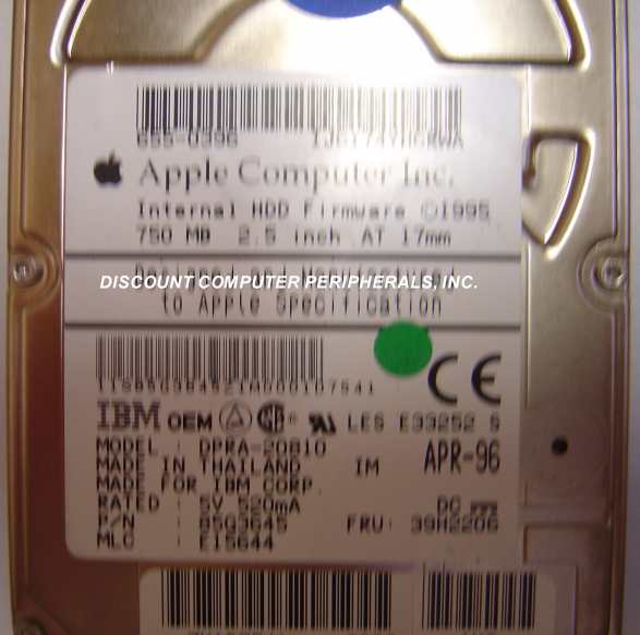 IBM DPRA-20810 - 810MB 17MM IDE LAPTOP DRIVE