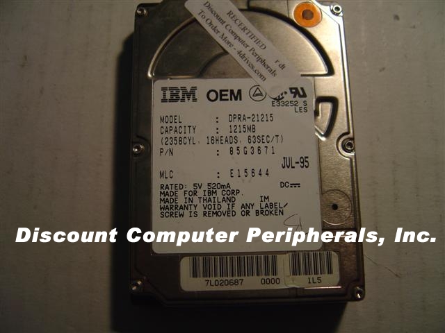 IBM DPRA-21215 - 1.2GB 17MM IDE LAPTOP DRIVE