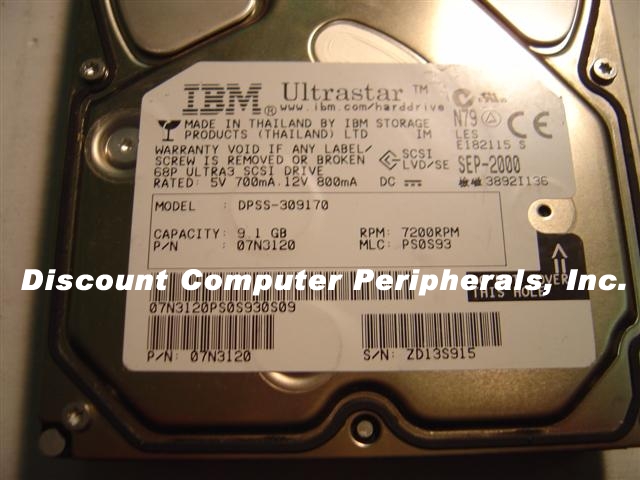 IBM DPSS-309170 - 9.17GB 3.5IN 3H SCSI WIDE 68PIN - Call or Emai